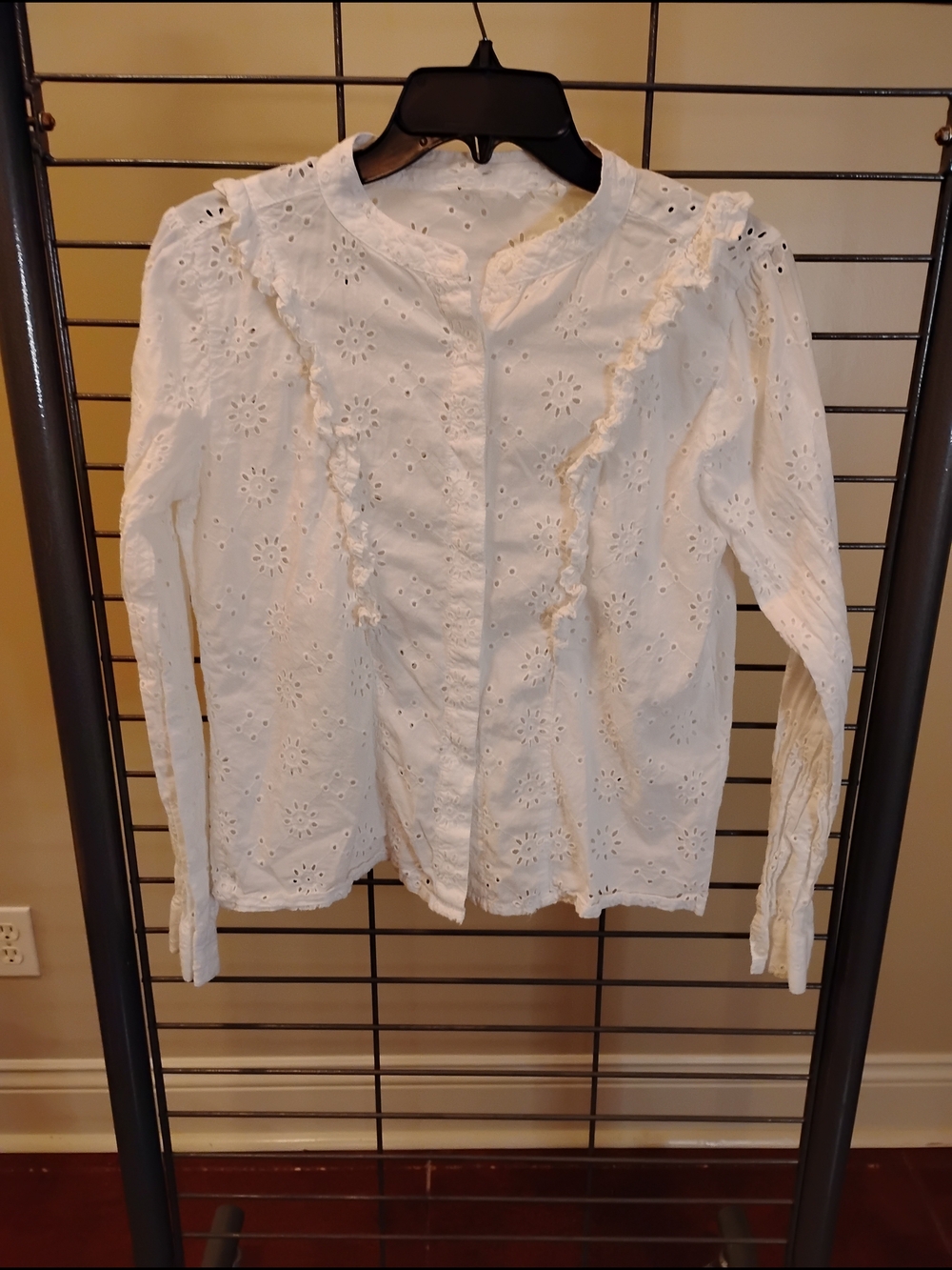 Lolita White Eyelet Cutwork Top